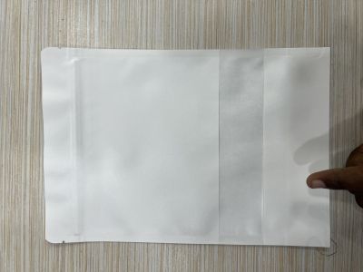 Kraft blanc avec fenêtre 15x22